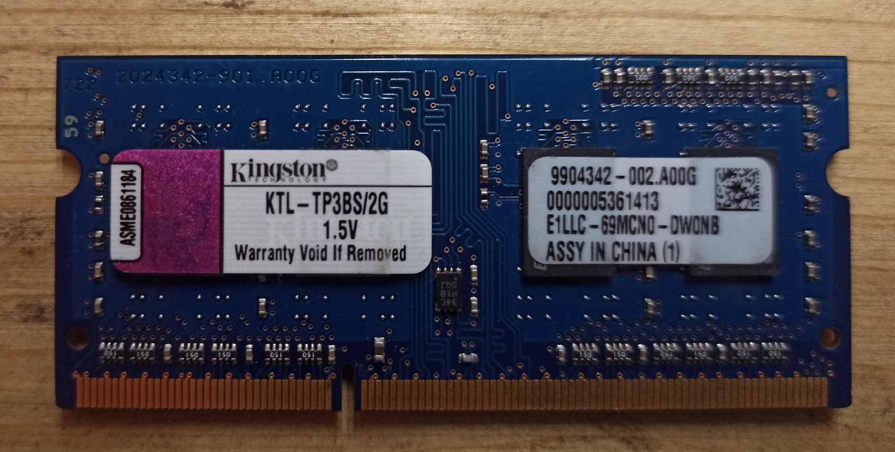 رم لپ تاپ 2 گیگ KINGSTON PC3-2GB