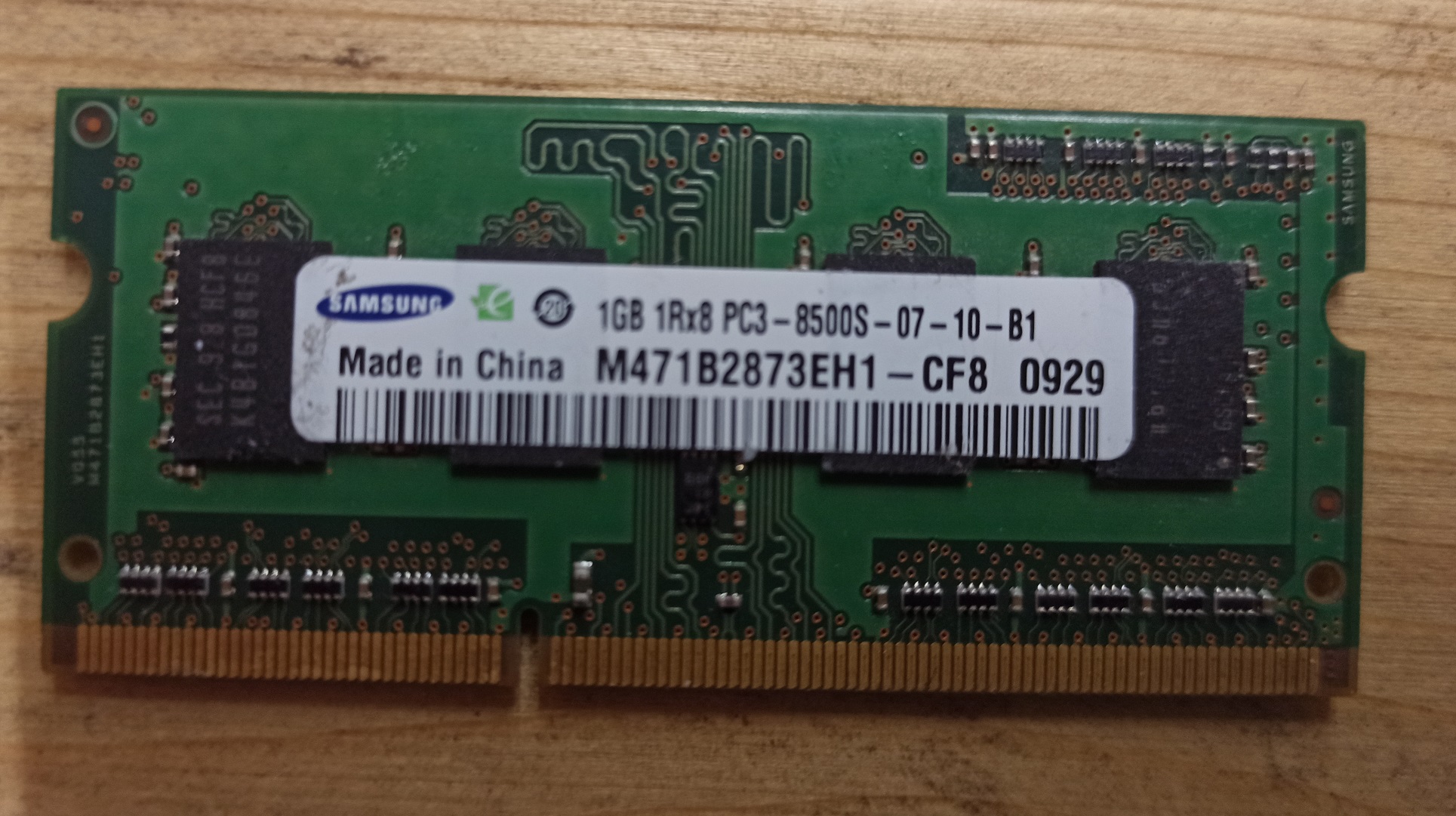رم استوک لپ تاپ 1 گیگ DDR3 سامسونگ Samsung PC3 8500S