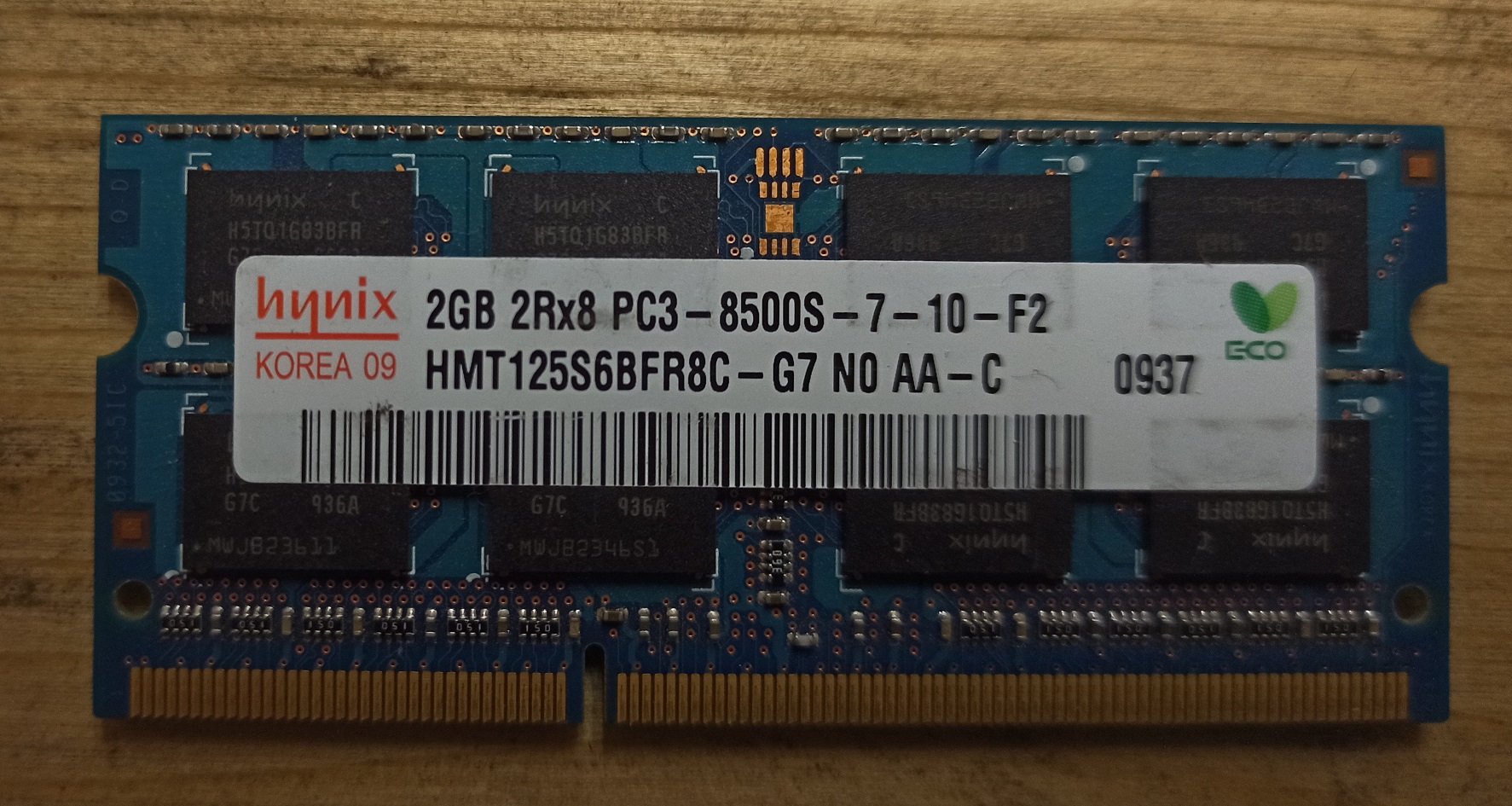 رم لپ تاپ هاینیکس مدل DDR3 8500 MHz PC3 ظرفیت 2 گیگابایت