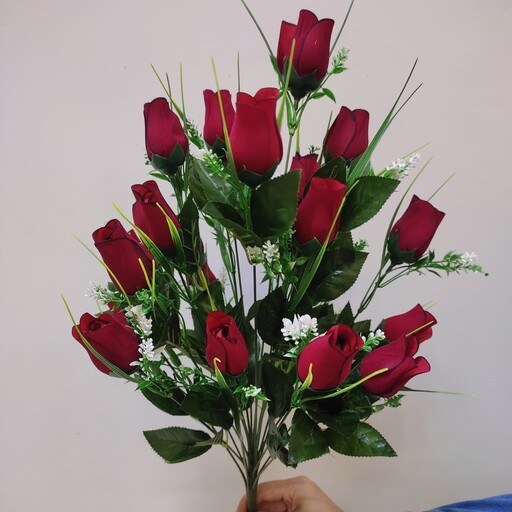 بوته مصنوعی غنچه رز 24 شاخه