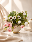 گل مصنوعی بوته نسترن 15 گل وارداتی