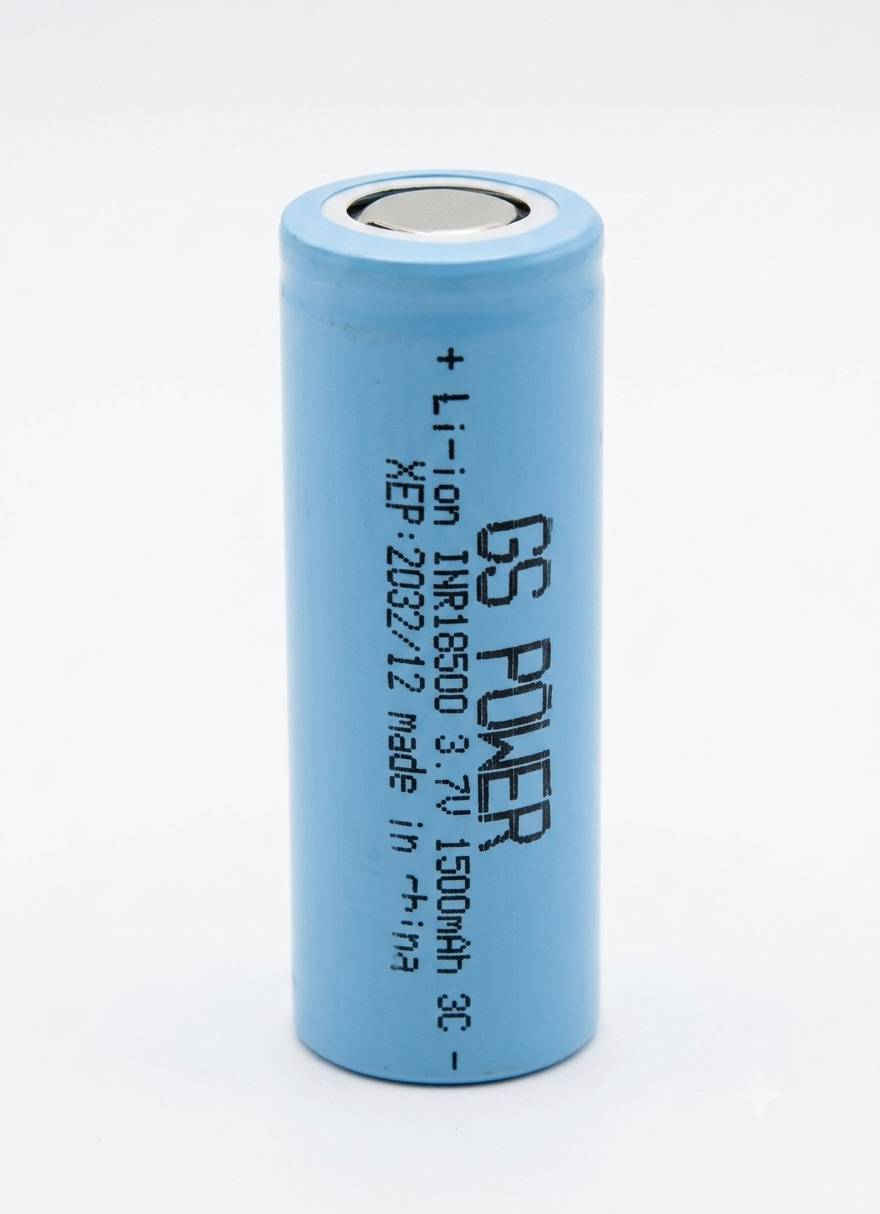 باتری لیتیوم آیون 18500 شارژی 3/7 ولت 1500 میلی آمپر GS Power -3c