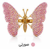 گیره مو پروانه فنری نگین دار