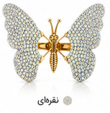 گیره مو پروانه فنری نگین دار